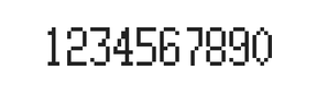 5×10数字点阵字体 ddN510AB1178