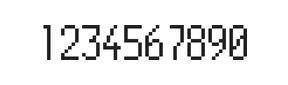 5×10数字点阵字体 ddN510AB1182