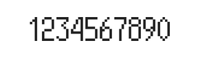 5×10数字点阵字体 ddN510AB1202