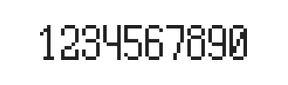 5×10数字点阵字体 ddN510AB1209