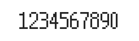 5×10数字点阵字体 ddN510AB1226