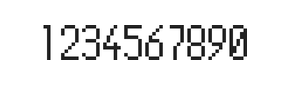 5×10数字点阵字体 ddN510AB1234