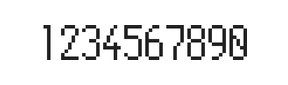 5×10数字点阵字体 ddN510AB1241