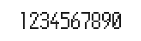 5×10数字点阵字体 ddN510AB1245