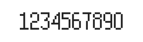 5×10数字点阵字体 ddN510AB1246
