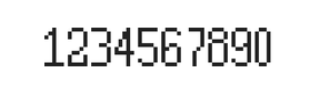 5×10数字点阵字体 ddN510AB1250