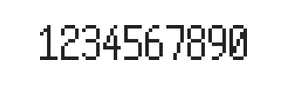 5×10数字点阵字体 ddN510AB1260