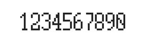 5×10数字点阵字体 ddN510AB1266