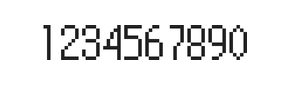 5×10数字点阵字体 ddN510AB1269