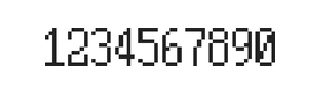 5×10数字点阵字体 ddN510AB1277