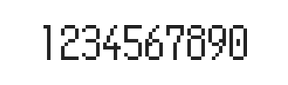 5×10数字点阵字体 ddN510AB1280