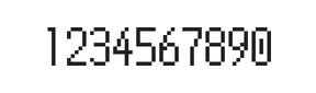 5×10数字点阵字体 ddN510AB1286