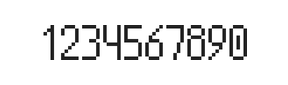 5×10数字点阵字体 ddN510AB1298