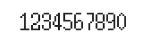 5×10数字点阵字体 ddN510AB1317