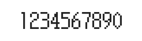 5×10数字点阵字体 ddN510AB1320