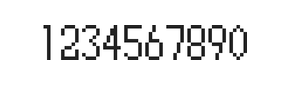 5×10数字点阵字体 ddN510AB1340