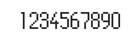 5×10数字点阵字体 ddN510AB1353