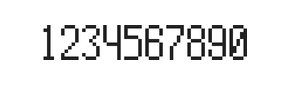 5×10数字点阵字体 ddN510AB1367