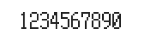 5×10数字点阵字体 ddN510AB1368