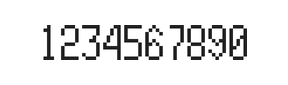 5×10数字点阵字体 ddN510AB1378