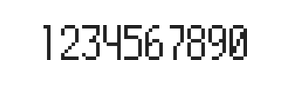 5×10数字点阵字体 ddN510AB1384