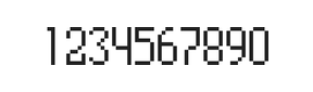 5×10数字点阵字体 ddN510AB1393