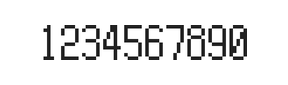 5×10数字点阵字体 ddN510AB1397
