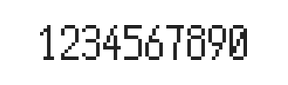 5×10数字点阵字体 ddN510AB1398