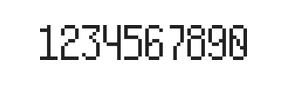 5×10数字点阵字体 ddN510AB1401