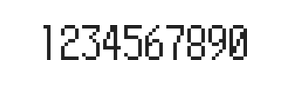 5×10数字点阵字体 ddN510AB1419