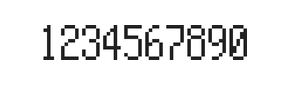 5×10数字点阵字体 ddN510AB1425