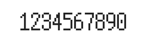 5×10数字点阵字体 ddN510AB1426