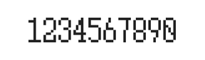 5×10数字点阵字体 ddN510AB1444