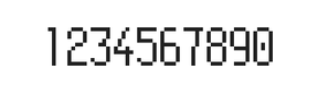 5×10数字点阵字体 ddN510AB1447