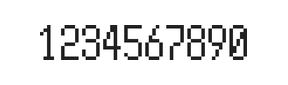 5×10数字点阵字体 ddN510AB1476