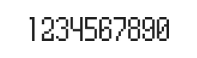 5×10数字点阵字体 ddN510AB1483