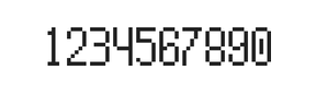5×10数字点阵字体 ddN510AB1500
