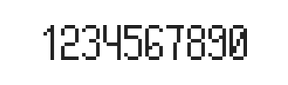 5×10数字点阵字体 ddN510AB1514