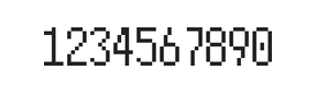 5×10数字点阵字体 ddN510AB1551