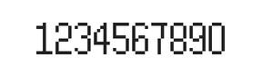 5×10数字点阵字体 ddN510AB1557