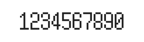5×10数字点阵字体 ddN510AB1561