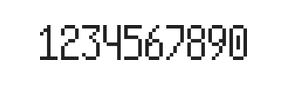 5×10数字点阵字体 ddN510AB1562