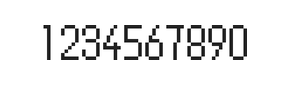 5×10数字点阵字体 ddN510AB1566