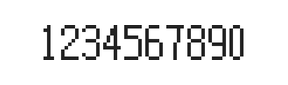 5×10数字点阵字体 ddN510AB1576