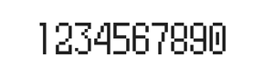 5×10数字点阵字体 ddN510AB1583