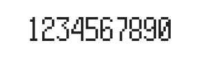 5×10数字点阵字体 ddN510AB1585