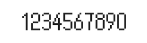 5×10数字点阵字体 ddN510AB1588