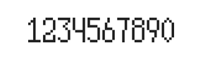 5×10数字点阵字体 ddN510AB1596