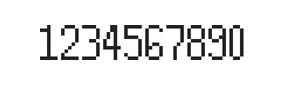 5×10数字点阵字体 ddN510AB1605