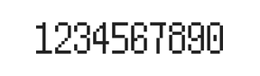 5×10数字点阵字体 ddN510AB1611